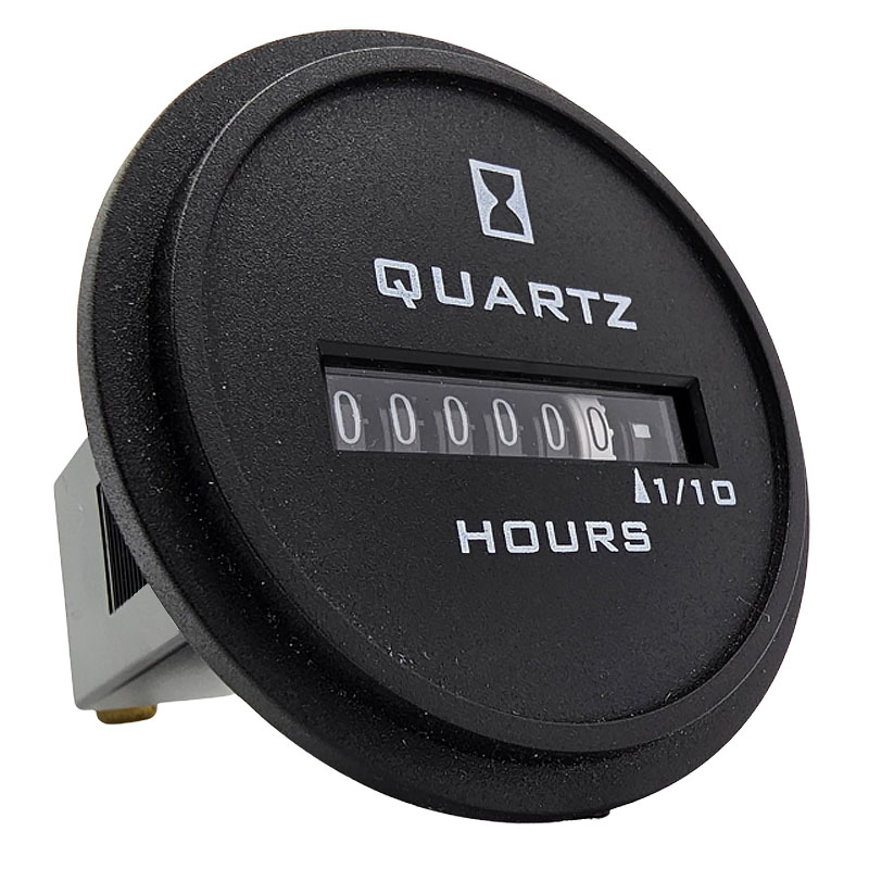 thumbnail interactive-video image 1 of Flush Mount Hour Meter - Electromechanical Round Display For Equipment Tracking 1 of 3