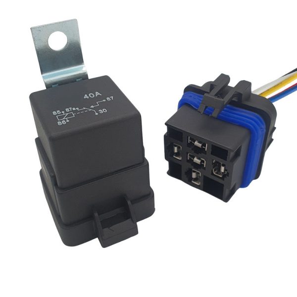Relay Changeover 5 Pin 12V 40AMP Diode Protected Bracket Weatherproof