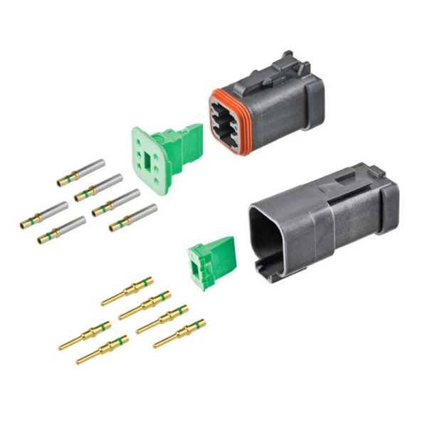 Deutsch 6 Pin CAT Spec Connector Kit Gold Contacts (DT6-4-CAT) DT ...