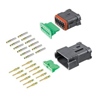 Deutsch 12 Pin CAT Spec Connector Kit Gold Contacts (DT12-4-CAT) DT ...