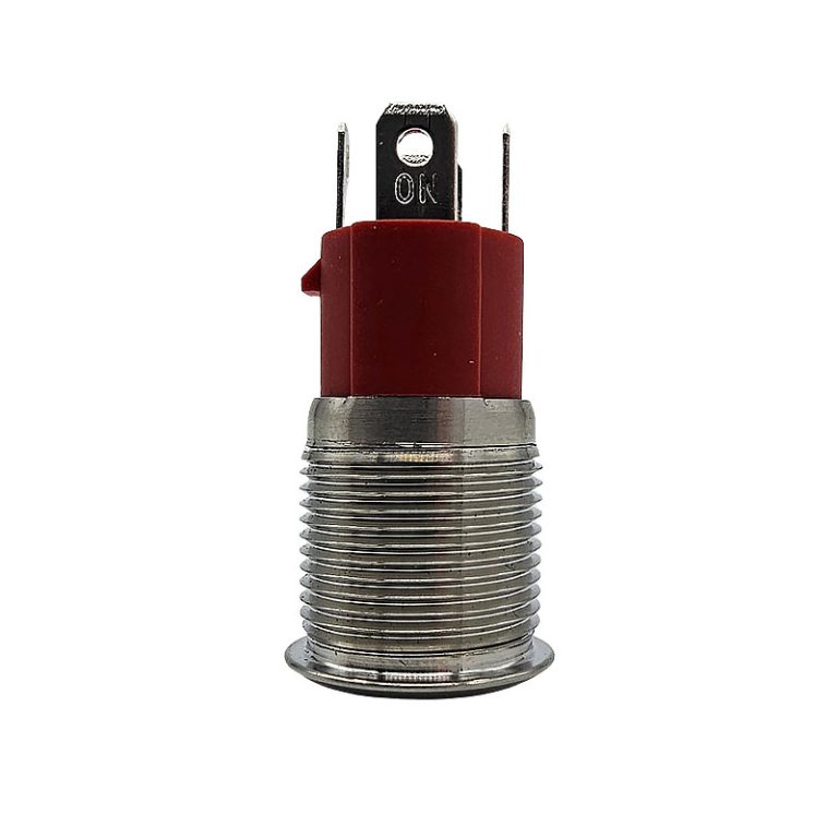 Anti-Vandal Switch 16mm Round Push Button 15A 240VAC ON/OFF LED Ring ...