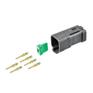 DEUTSCH DT6-MP-CAT 6-way CAT specification receptacle half kit with gold contacts and green wedgelock