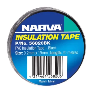 Narva 56820BK PVC Electrical Insulation Tape – 19mm x 20m Black