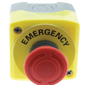Emergency Stop Switch NC/NO IP65 600V 3A – E-Stop Button with Legend Plate