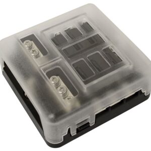 6 Way ATS Fuse Block with LED Fault Indicators 32V 30A – Automotive Blade Fuse Holder