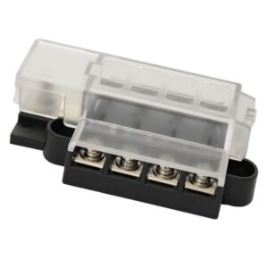 4 Way Compact ATS Fuse Block 32V 30A – Automotive Blade Fuse Holder with Common Input