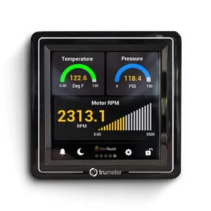 Trumeter VT-PROC-HV Vista Touch process panel meter, touchscreen showing multi-parameter dashboard display