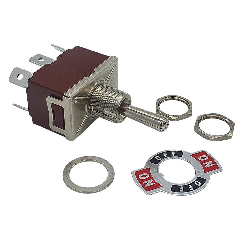 Toggle Switch DPDT Momentary both sides 15A 6-pin KN3C-223 - view 2