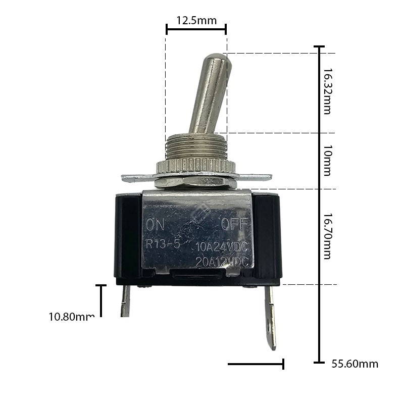 Toggle Switch Narva SPST 20A red missile switch cover - view 2