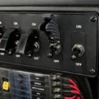 Carbon fibre missile switch cover installed on toggle switch dashboard panel
