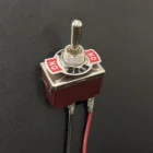 Toggle Switch On Off On DPDT KN3C-203 installed in a switch panel