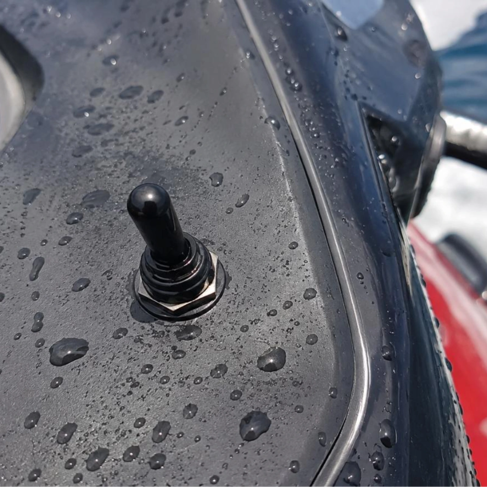 Marine Toggle Switch SPST Sealed installed on jet ski PWC dash panel