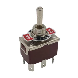 Toggle Switch DPDT Momentary Both Sides 15A 12V 6-Pin KN3C-223