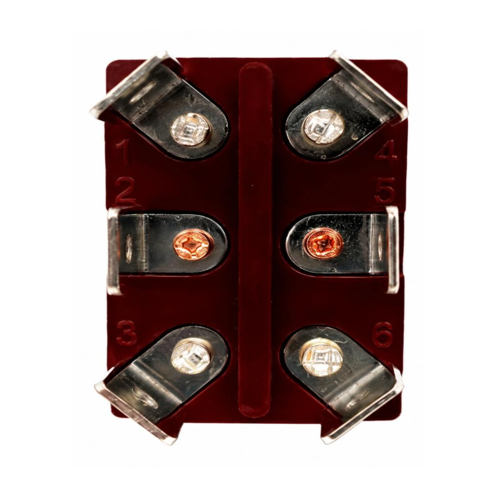 Toggle Switch TS-041 DPDT rear terminal pins numbered 1-6