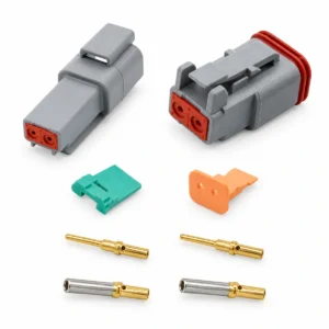 DEUTSCH DT2-4 – DT Series 2-Way Full Connector Kit – Gold-plated solid contacts
