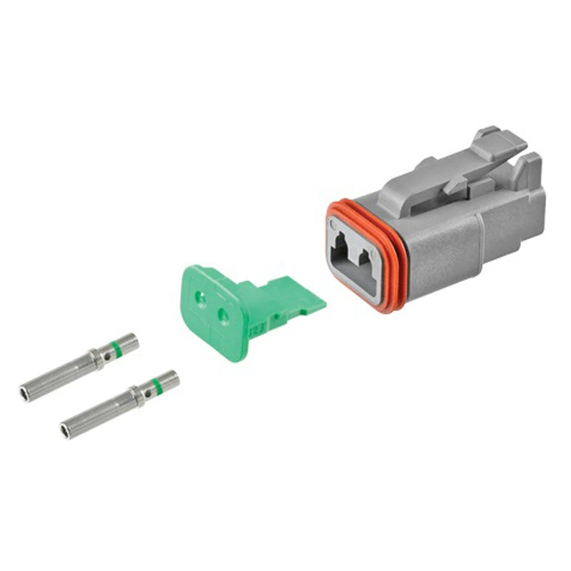 alna-dt2fp-1-connector-kit DEUTSCH DT Series 2-way plug half kit with housing, wedgelock and contacts