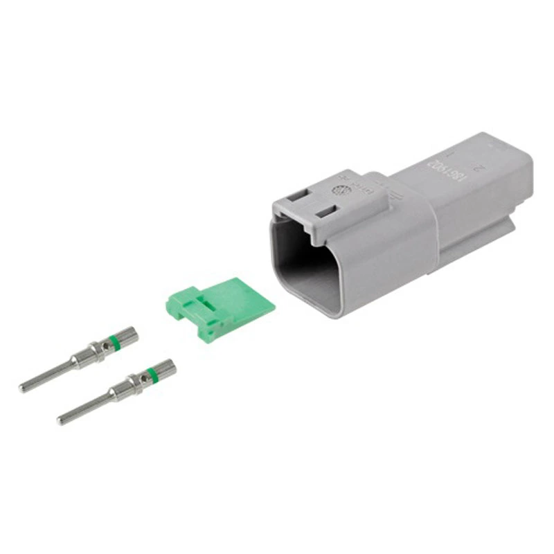 alna-dt2mp-1-connector-kit DEUTSCH DT Series 2-way receptacle half kit with housing, wedgelock and contacts