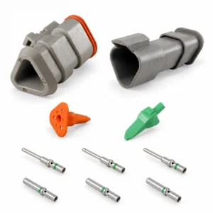 DEUTSCH DT3-1-E008 – DT Series 3-Way Full Connector Kit – Heatshrink Adapter, Solid contacts