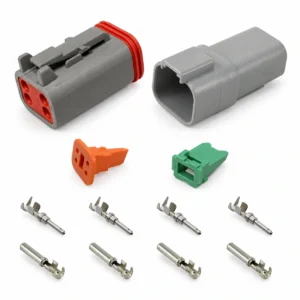 DEUTSCH DT4 – DT Series 4-Way Full Connector Kit – F-crimp contacts