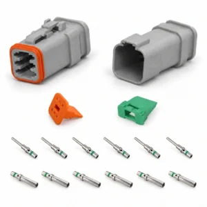 DEUTSCH DT6-1-E008 – DT Series 6-Way Full Connector Kit – Heatshrink Adapter, Solid contacts