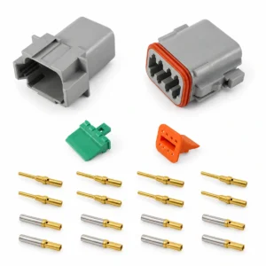 DEUTSCH DT8-4 – DT Series 8-Way Full Connector Kit – Gold-plated solid contacts