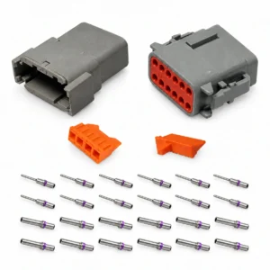 DEUTSCH DTM12-2 – DTM Series 12-Way Full Connector Kit – Purple-band solid contacts