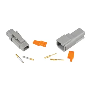 DEUTSCH DTM2-E007 DTM 2-Way Full Connector Kit – Heatshrink Adapter, Gold-plated solid contacts