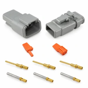 DEUTSCH DTM3-E007 – DTM Series 3-Way Full Connector Kit – Heatshrink Adapter, Gold-plated solid contacts