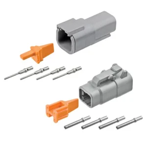 DEUTSCH DTM4-1 4-way DTM full connector kit with housings wedgelocks and contacts