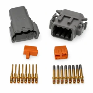 DEUTSCH DTM8 – DTM Series 8-Way Full Connector Kit – Gold-plated solid contacts