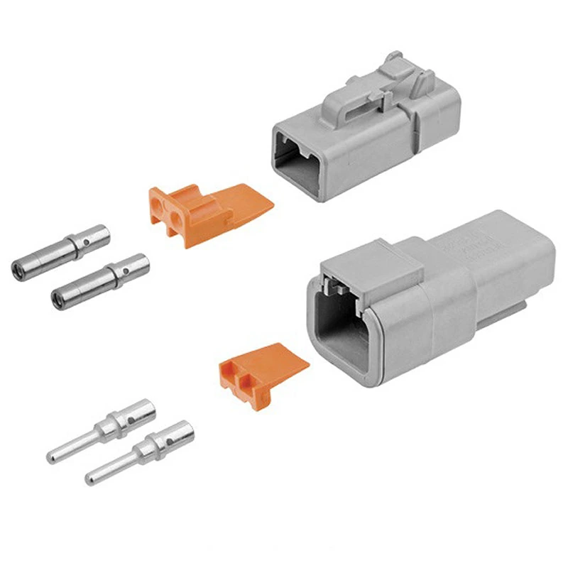 alna-dtp2-1-connector-kit DEUTSCH DTP2-1 2-way DTP full connector kit with housings wedgelocks and contacts
