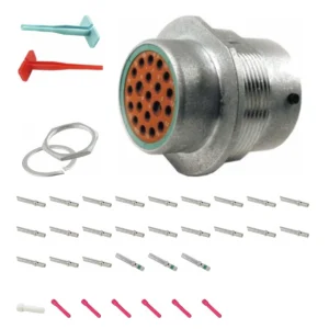 DEUTSCH M34-18-20SN 20-way HD30 receptacle connector half kit with socket contacts and supplied accessories