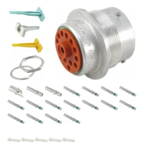 DEUTSCH M34-24-14SN 14-way HD30 receptacle connector half kit with socket contacts and supplied accessories