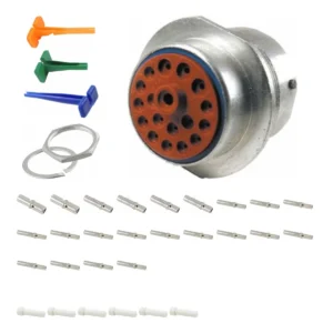 DEUTSCH M34-24-18SE 18-way HD30 receptacle connector half kit with socket contacts and supplied accessories