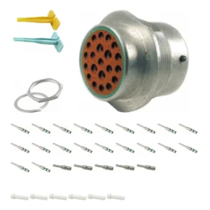 DEUTSCH M34-24-21PN 21-way HD30 receptacle connector half kit with pin contacts and supplied accessories