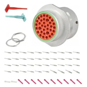 DEUTSCH M34-24-35PN 35-way HD30 receptacle connector half kit with pin contacts and supplied accessories