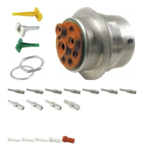 DEUTSCH M34-24-9PN 9-way HD30 receptacle connector half kit with pin contacts and supplied accessories