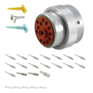 DEUTSCH M36-24-14PN 14-way HD30 plug connector half kit with pin contacts and supplied accessories
