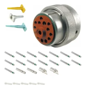 DEUTSCH M36-24-14SN 14-way HD30 plug connector half kit with socket contacts and supplied accessories