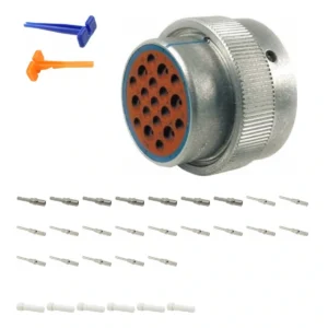 DEUTSCH M36-24-19PE 19-way HD30 plug connector half kit with pin contacts and supplied accessories