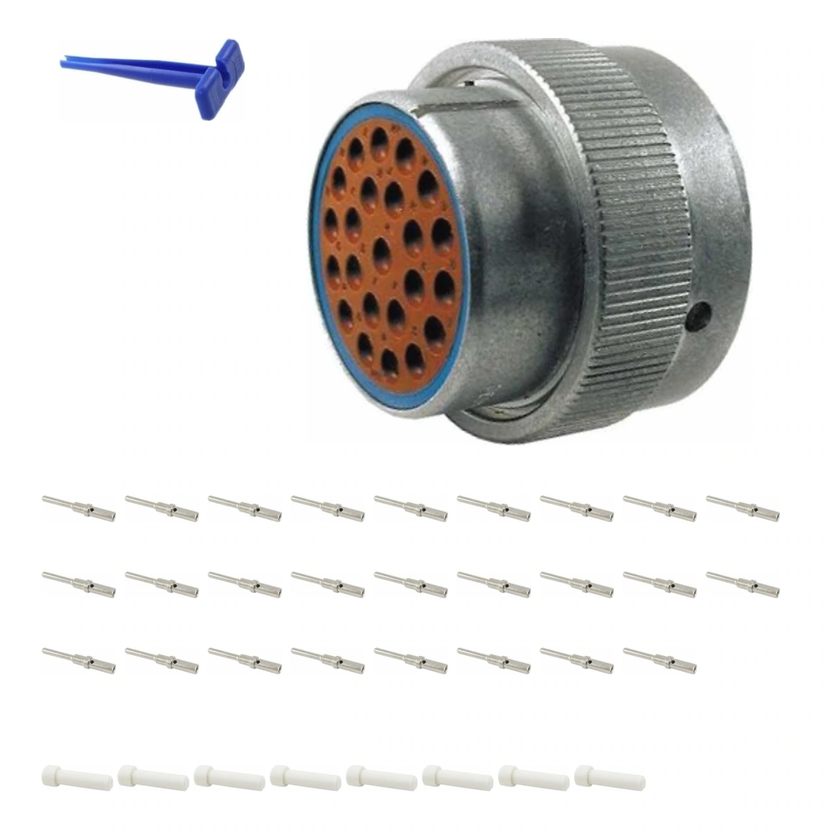 DEUTSCH M36-24-23PE HD30 kit DEUTSCH M36-24-23PE 23-way HD30 plug connector half kit with pin contacts and supplied accessories
