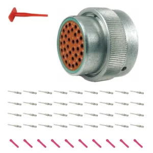 DEUTSCH M36-24-33PN 33-way HD30 plug connector half kit with pin contacts and supplied accessories