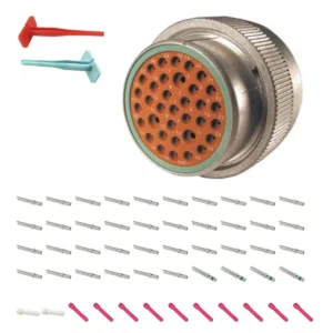 DEUTSCH M36-24-35SN 35-way HD30 plug connector half kit with socket contacts and supplied accessories