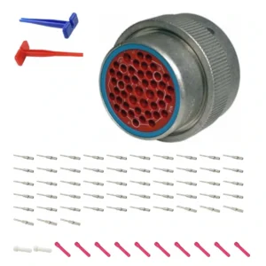 DEUTSCH M36-24-47PE 47-way HD30 plug connector half kit with pin contacts and supplied accessories