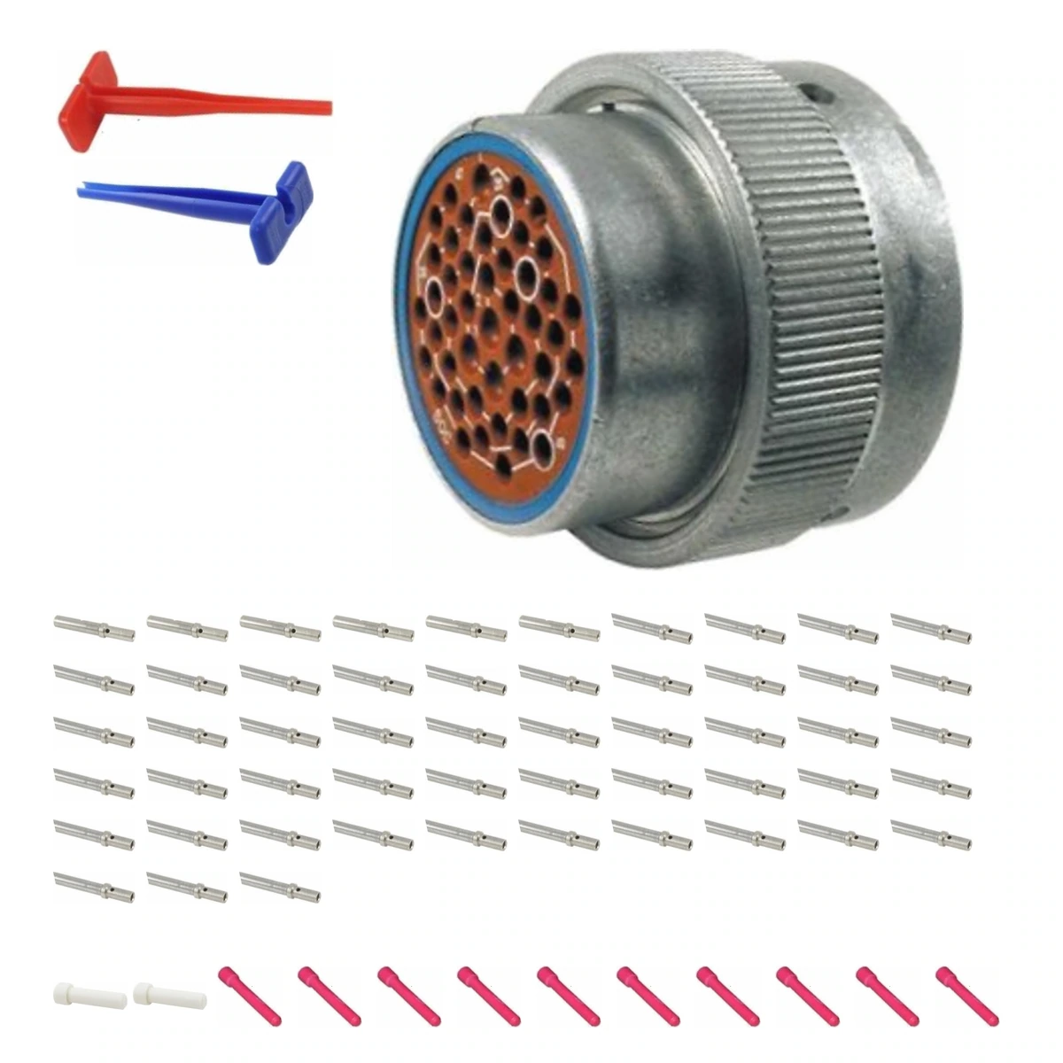 DEUTSCH M36-24-47SE HD30 kit DEUTSCH M36-24-47SE 47-way HD30 plug connector half kit with socket contacts and supplied accessories