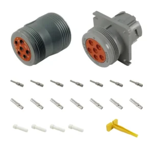 DEUTSCH P10-6-12K HD10 6-way connector kit with housings, contacts, sealing blanks and removal tool