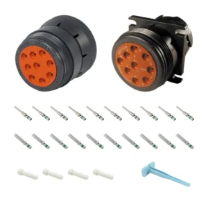 DEUTSCH P10-9-1939K HD10 9-way connector kit with housings, contacts, sealing blanks and removal tool