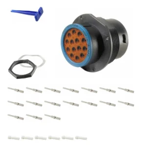 DEUTSCH P24-18-14PE 14-way HDP20 receptacle connector half kit with pin contacts and supplied accessories