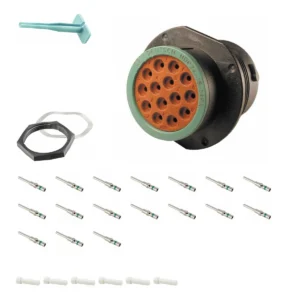 DEUTSCH P24-18-14PN 14-way HDP20 receptacle connector half kit with pin contacts and supplied accessories