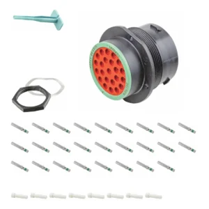 DEUTSCH P24-24-23SN 23-way HDP20 receptacle connector half kit with socket contacts and supplied accessories